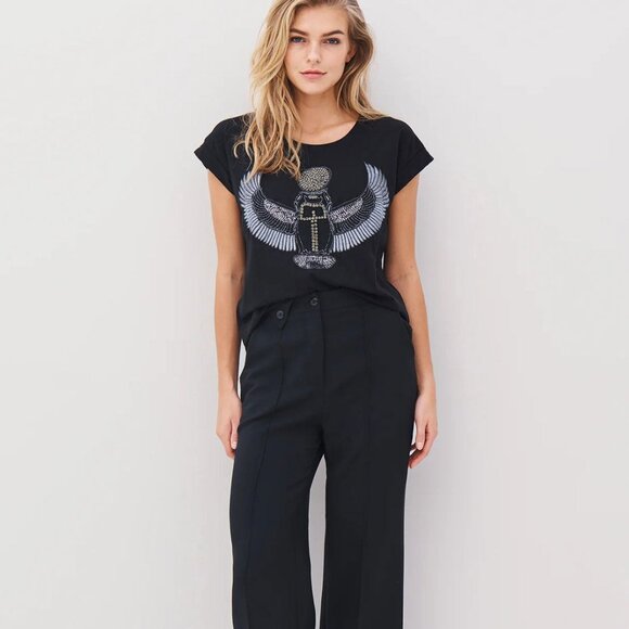 Nu Alise Angel Embellished Tee - Size S NWT - Picture 2 of 8